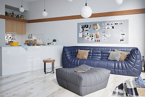 Современный п-образный бескаркасный диван ДеФранс